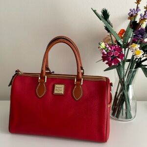 NWT Dooney and Bourke Side Pocket Satchel in Red